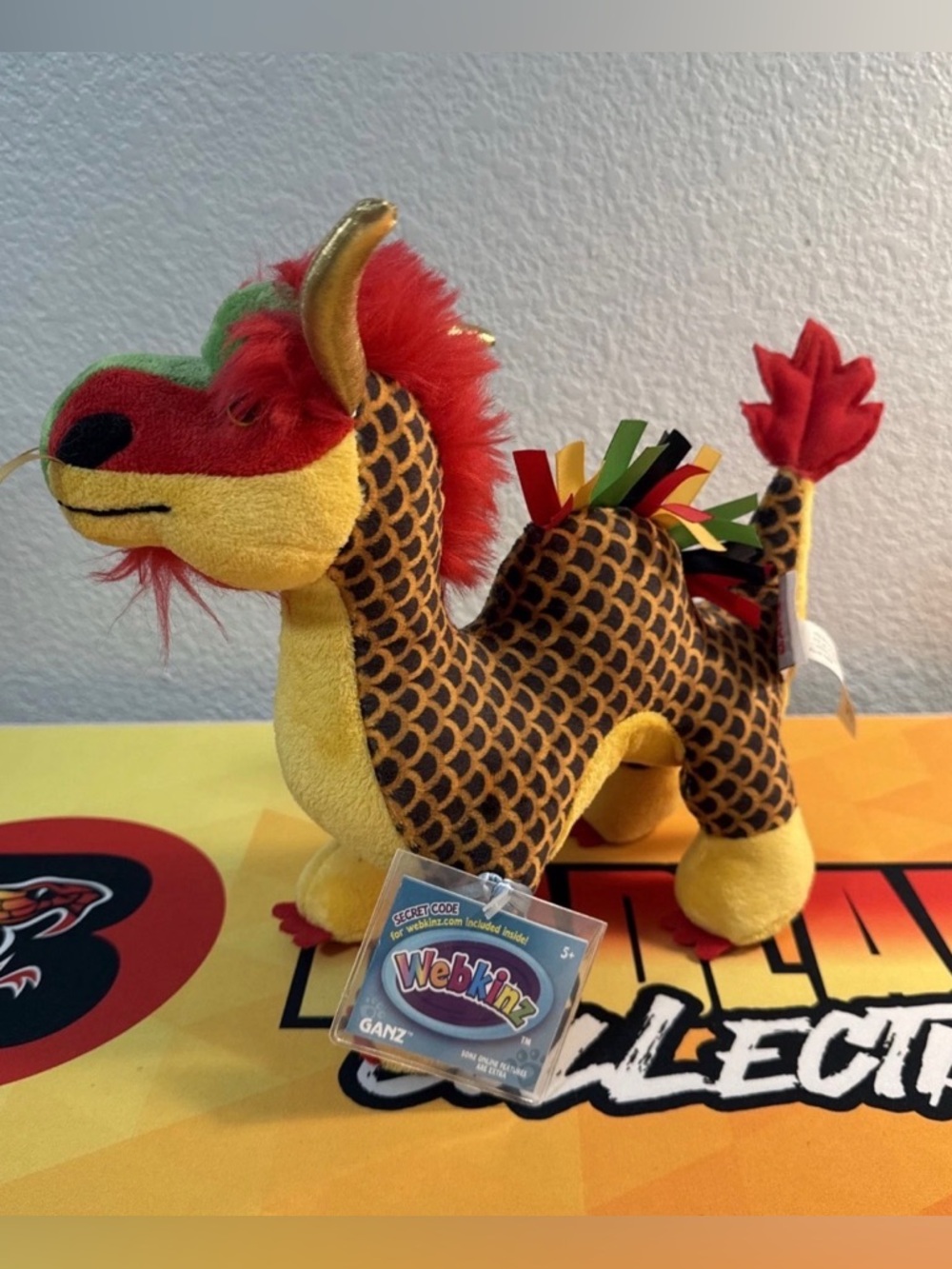 Webkinz Chinese Dragon Plush NWT Brand New Sealed Magic Code HM718 Ganz Rare